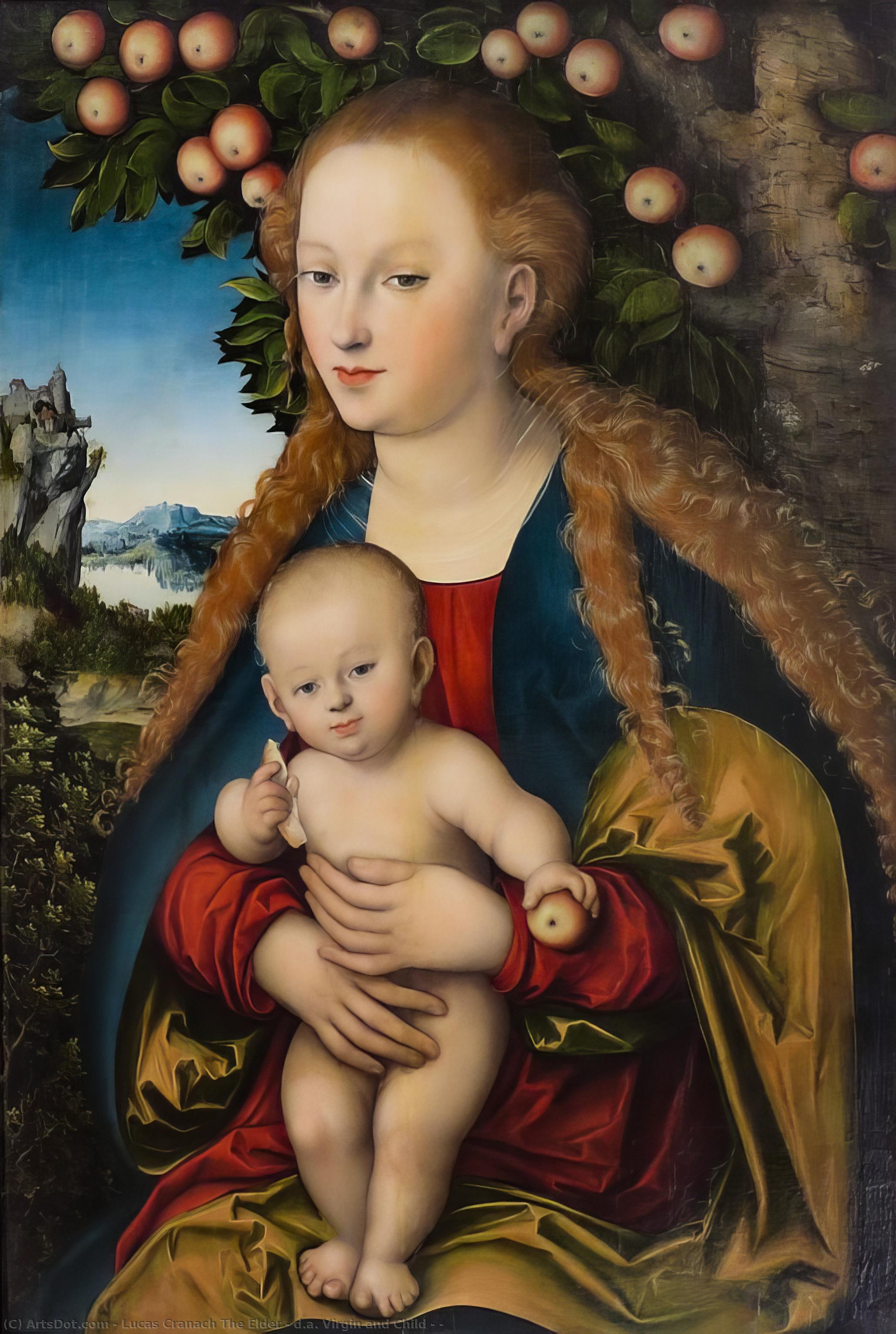 Wikioo.org - The Encyclopedia of Fine Arts - Painting, Artwork by Lucas Cranach The Elder - d.a. Virgin and Child - -