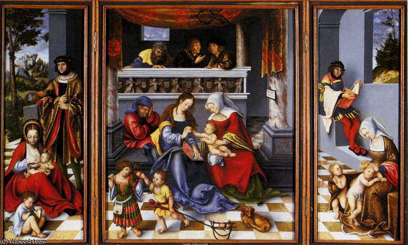 Wikioo.org – La Enciclopedia de las Bellas Artes - Pintura, Obras de arte de Lucas Cranach The Elder - altar de el  santa  familia