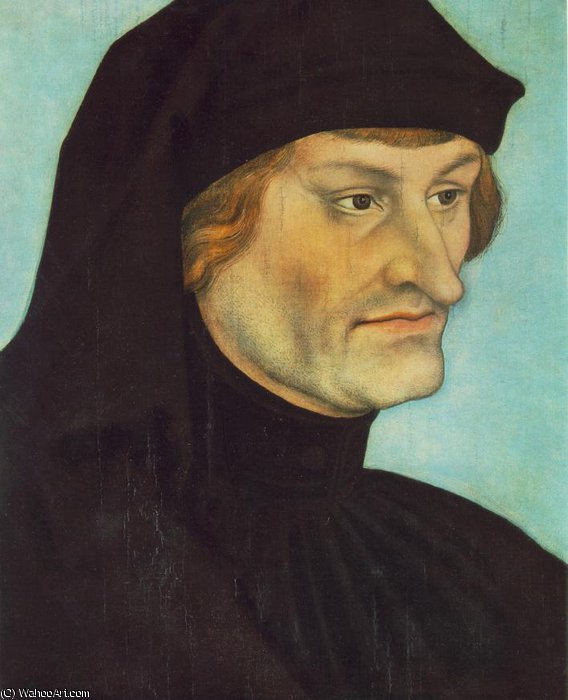 WikiOO.org - Encyclopedia of Fine Arts - Maľba, Artwork Lucas Cranach The Elder - portrait of johannes geiler von kaysersberg