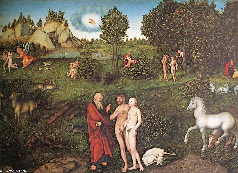 Wikoo.org - موسوعة الفنون الجميلة - اللوحة، العمل الفني Lucas Cranach The Elder - paradise