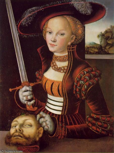 Wikioo.org – La Enciclopedia de las Bellas Artes - Pintura, Obras de arte de Lucas Cranach The Elder - Judith victoriosa - -