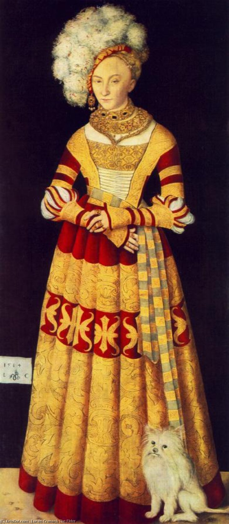 Wikioo.org – La Enciclopedia de las Bellas Artes - Pintura, Obras de arte de Lucas Cranach The Elder - Princesa Catalina  todaclasede  Mecklemburgo