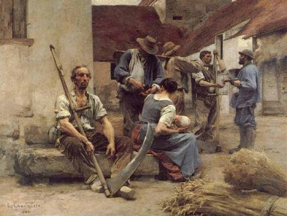 Wikioo.org - The Encyclopedia of Fine Arts - Painting, Artwork by Léon Augustin L'hermitte - harvesters country