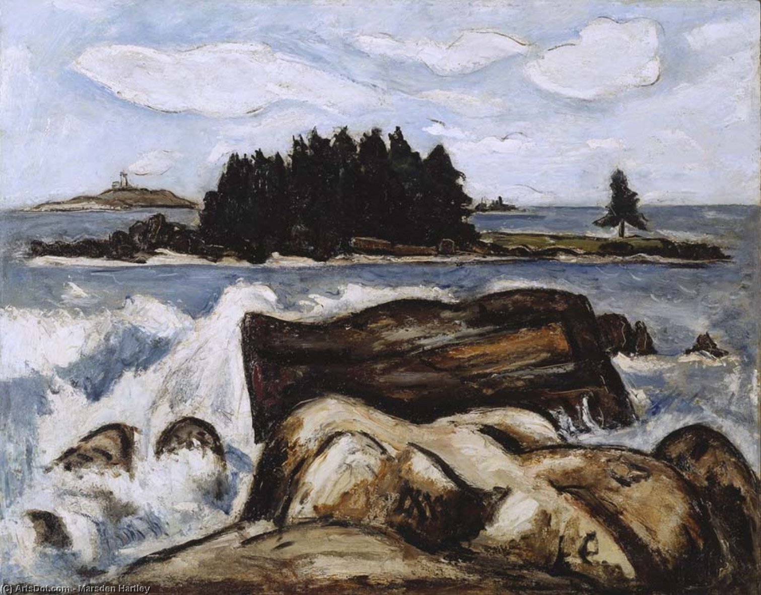 WikiOO.org - Encyclopedia of Fine Arts - Maalaus, taideteos Marsden Hartley - fox island, georgetown maine