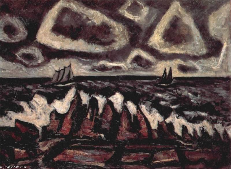 WikiOO.org - Εγκυκλοπαίδεια Καλών Τεχνών - Ζωγραφική, έργα τέχνης Marsden Hartley - northern seascape off the banks