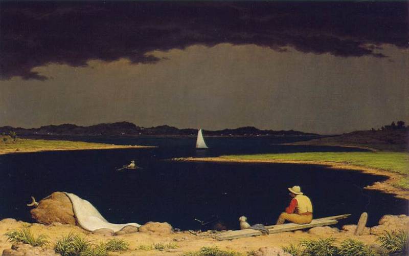Wikioo.org - The Encyclopedia of Fine Arts - Painting, Artwork by Martin Johnson Heade - approaching thunderstorm