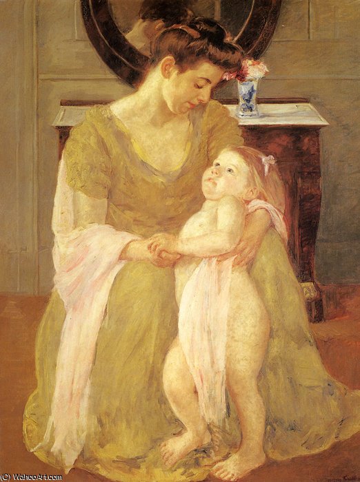 Wikioo.org - The Encyclopedia of Fine Arts - Painting, Artwork by Mary Stevenson Cassatt - mother and child