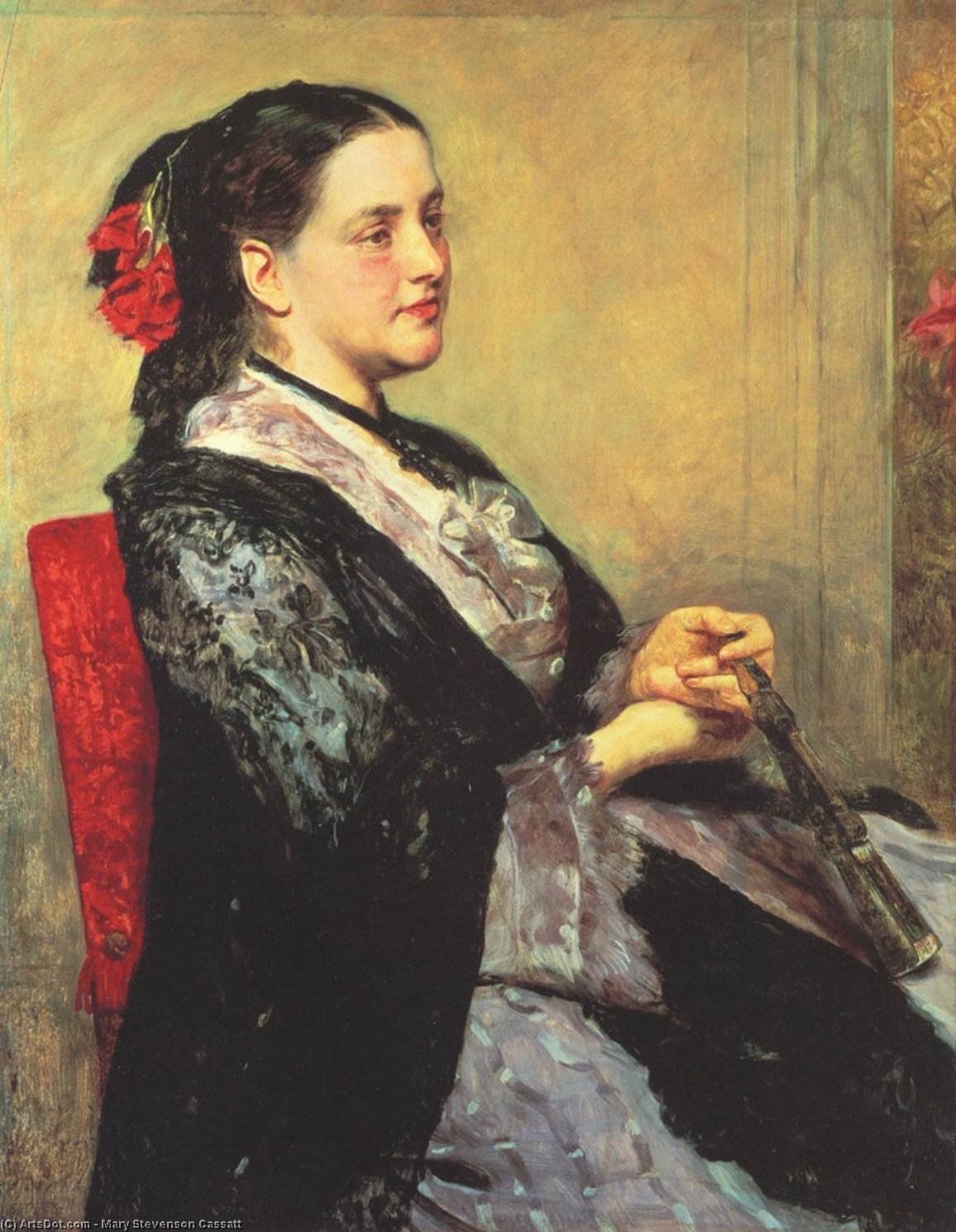 Wikioo.org - The Encyclopedia of Fine Arts - Painting, Artwork by Mary Stevenson Cassatt - Portrait of a lady Seville