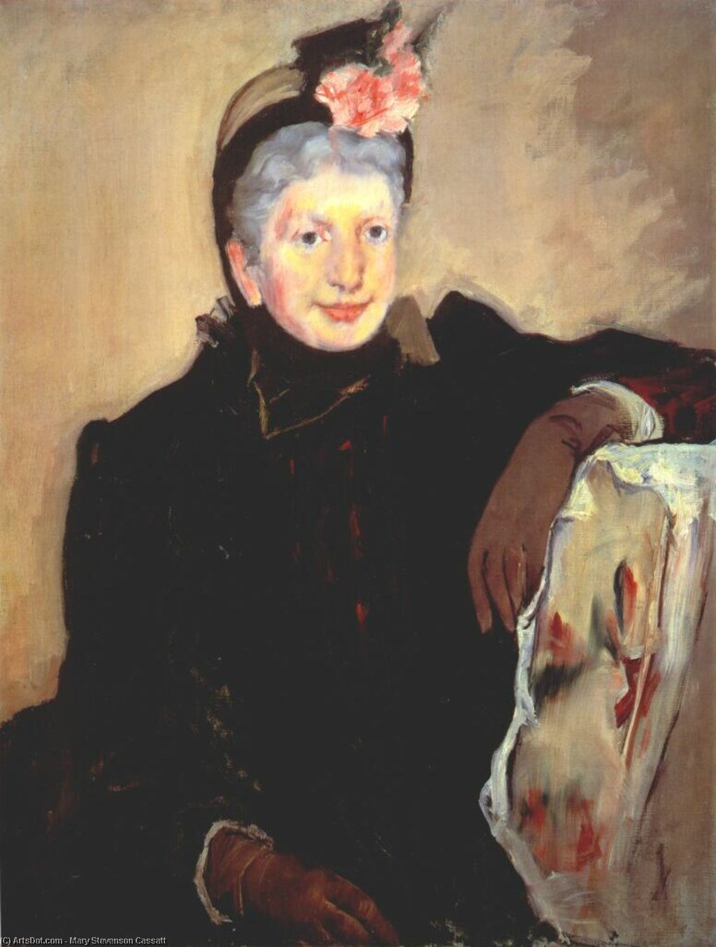 Wikioo.org - The Encyclopedia of Fine Arts - Painting, Artwork by Mary Stevenson Cassatt - portrait of an elderly lady