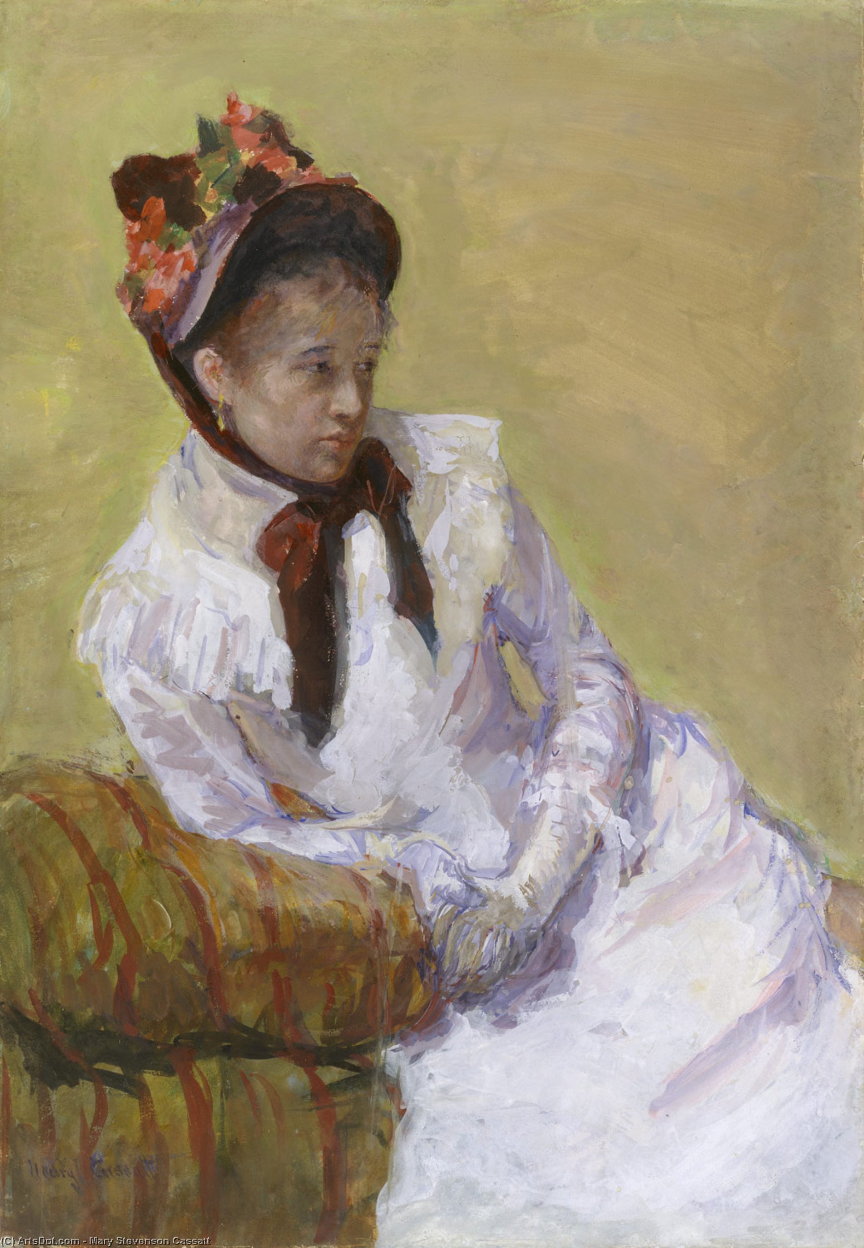 WikiOO.org - Енциклопедия за изящни изкуства - Живопис, Произведения на изкуството Mary Stevenson Cassatt - portrait of the artist