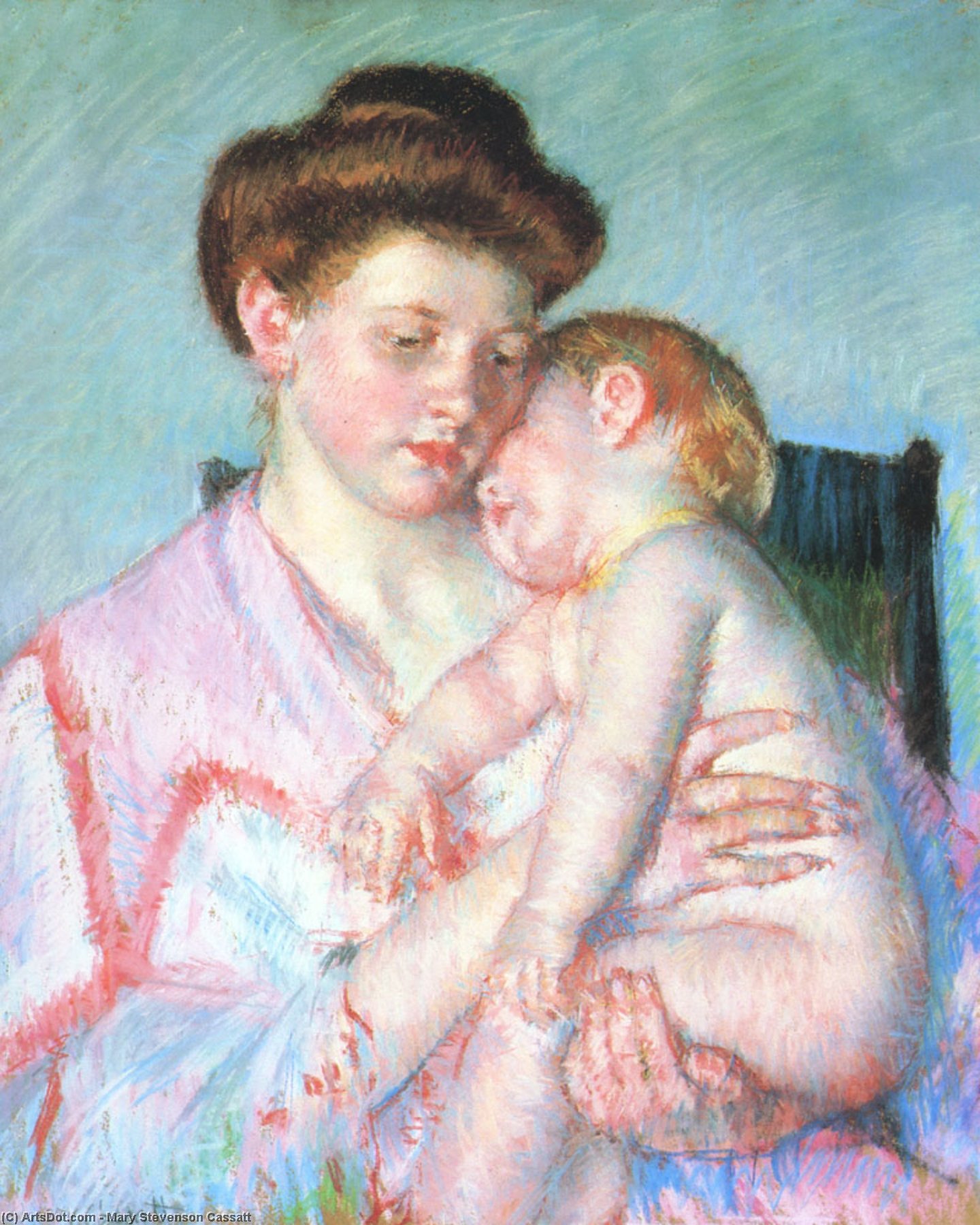 WikiOO.org - Енциклопедія образотворчого мистецтва - Живопис, Картини
 Mary Stevenson Cassatt - sleepy baby