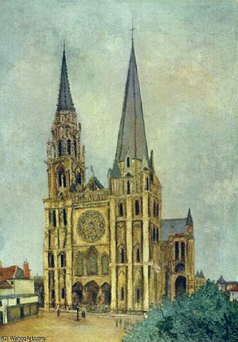 Wikioo.org - The Encyclopedia of Fine Arts - Painting, Artwork by Maurice Utrillo - chartres cathedral