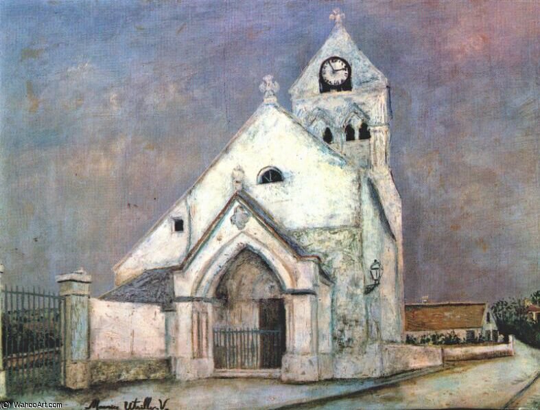 WikiOO.org - אנציקלופדיה לאמנויות יפות - ציור, יצירות אמנות Maurice Utrillo - church at deuil