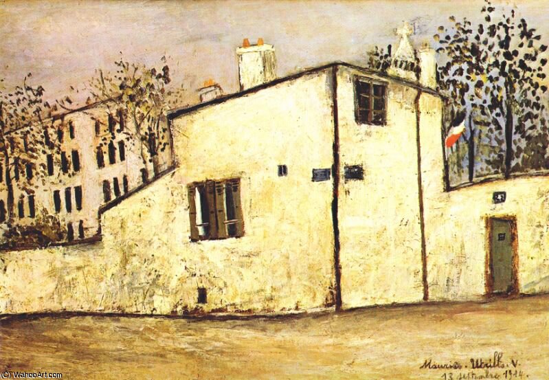 WikiOO.org - Encyclopedia of Fine Arts - Maleri, Artwork Maurice Utrillo - hector berliozs house