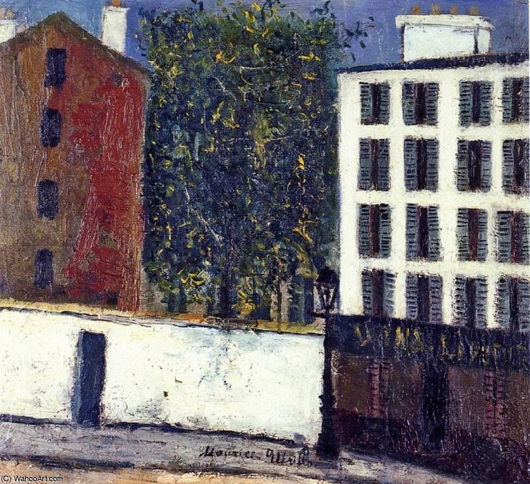 WikiOO.org - Encyclopedia of Fine Arts - Maľba, Artwork Maurice Utrillo - montmartre street