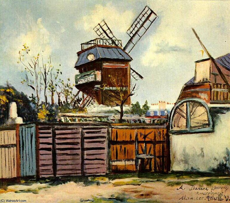 WikiOO.org - Enciklopedija dailės - Tapyba, meno kuriniai Maurice Utrillo - Moulin de la Galette