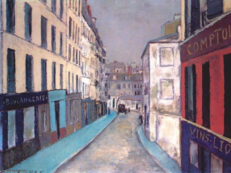 Wikioo.org - The Encyclopedia of Fine Arts - Painting, Artwork by Maurice Utrillo - rue marcadet paris