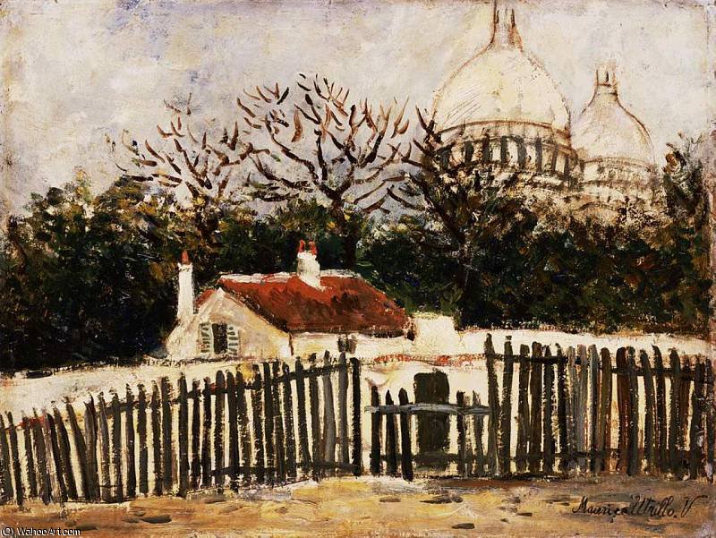 Wikioo.org – L'Encyclopédie des Beaux Arts - Peinture, Oeuvre de Maurice Utrillo - Sacré-Cœur de Montmartre e fondation Barnes