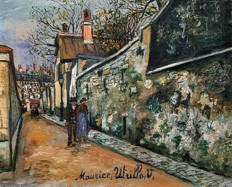 Wikioo.org - สารานุกรมวิจิตรศิลป์ - จิตรกรรม Maurice Utrillo - stadsgezicht rue st vincent