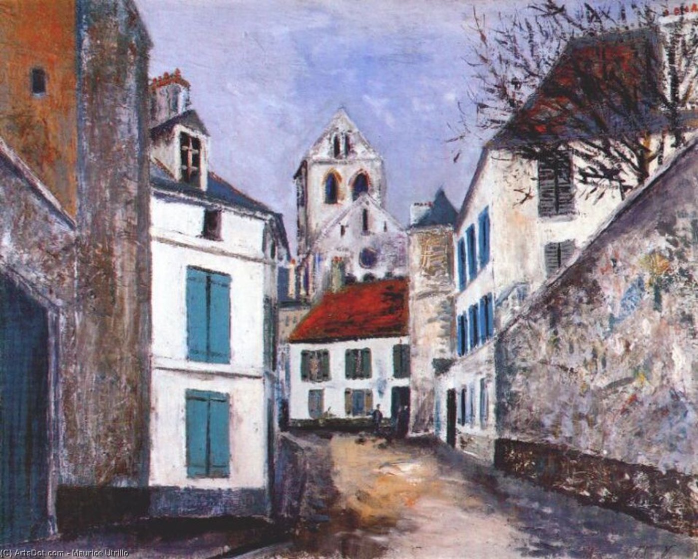Wikioo.org - The Encyclopedia of Fine Arts - Painting, Artwork by Maurice Utrillo - village street