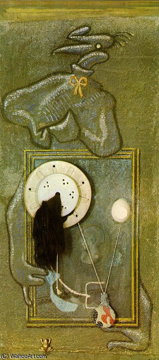 WikiOO.org - Encyclopedia of Fine Arts - Maľba, Artwork Max Ernst - Loplop introduces a young girl