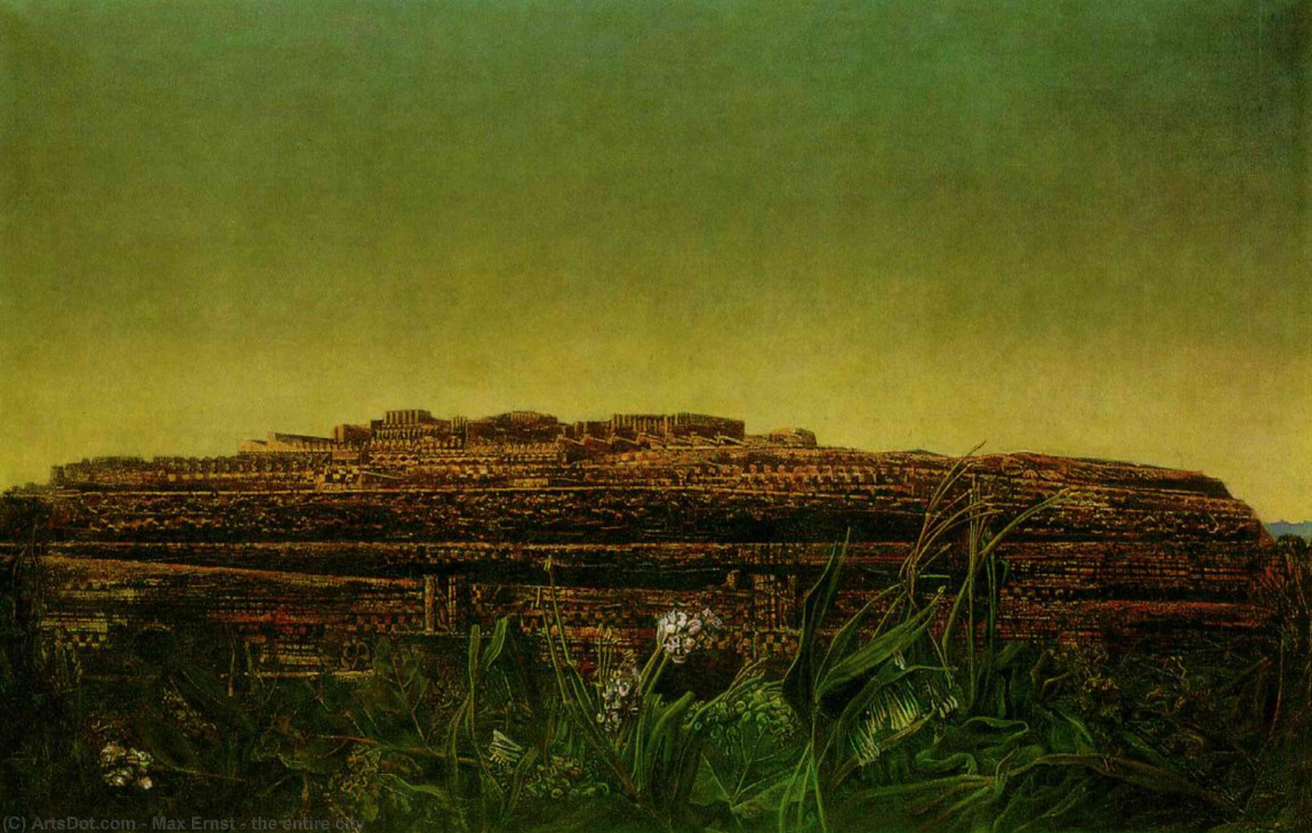 WikiOO.org - Εγκυκλοπαίδεια Καλών Τεχνών - Ζωγραφική, έργα τέχνης Max Ernst - the entire city