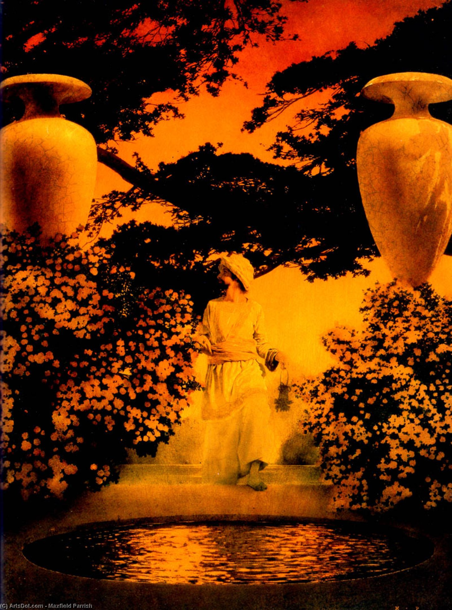 Wikioo.org - The Encyclopedia of Fine Arts - Painting, Artwork by Maxfield Parrish - Agib in the Enchanted Palace