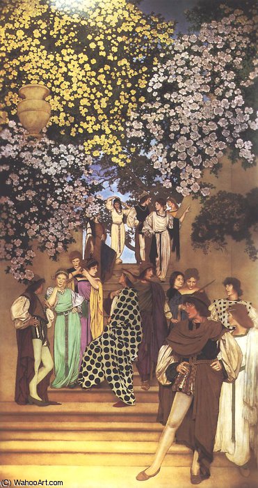 WikiOO.org – 美術百科全書 - 繪畫，作品 Maxfield Parrish - 芽下面的玫瑰