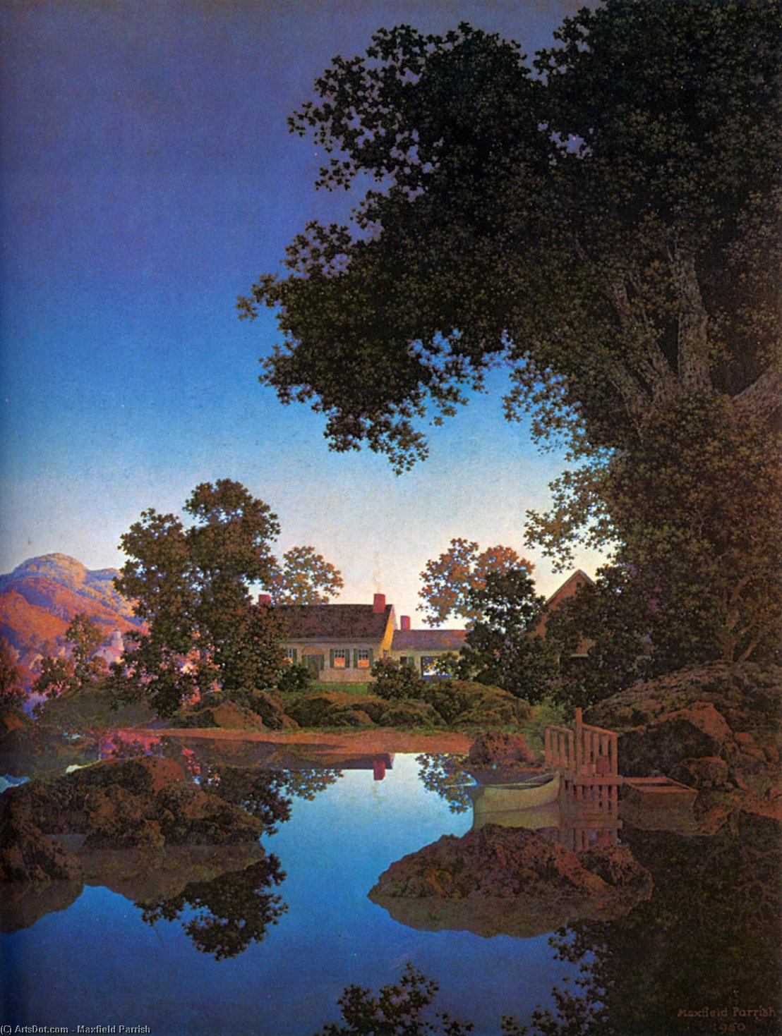 Wikioo.org - The Encyclopedia of Fine Arts - Painting, Artwork by Maxfield Parrish - evening shadows