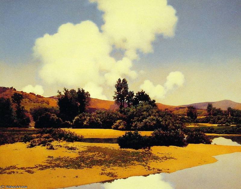 Wikioo.org - The Encyclopedia of Fine Arts - Painting, Artwork by Maxfield Parrish - Little Sugar River at Noon