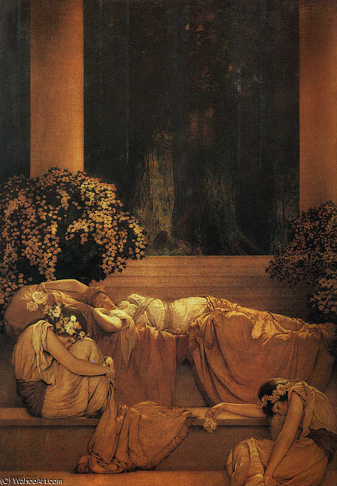 Wikioo.org - The Encyclopedia of Fine Arts - Painting, Artwork by Maxfield Parrish - sleeping beauty