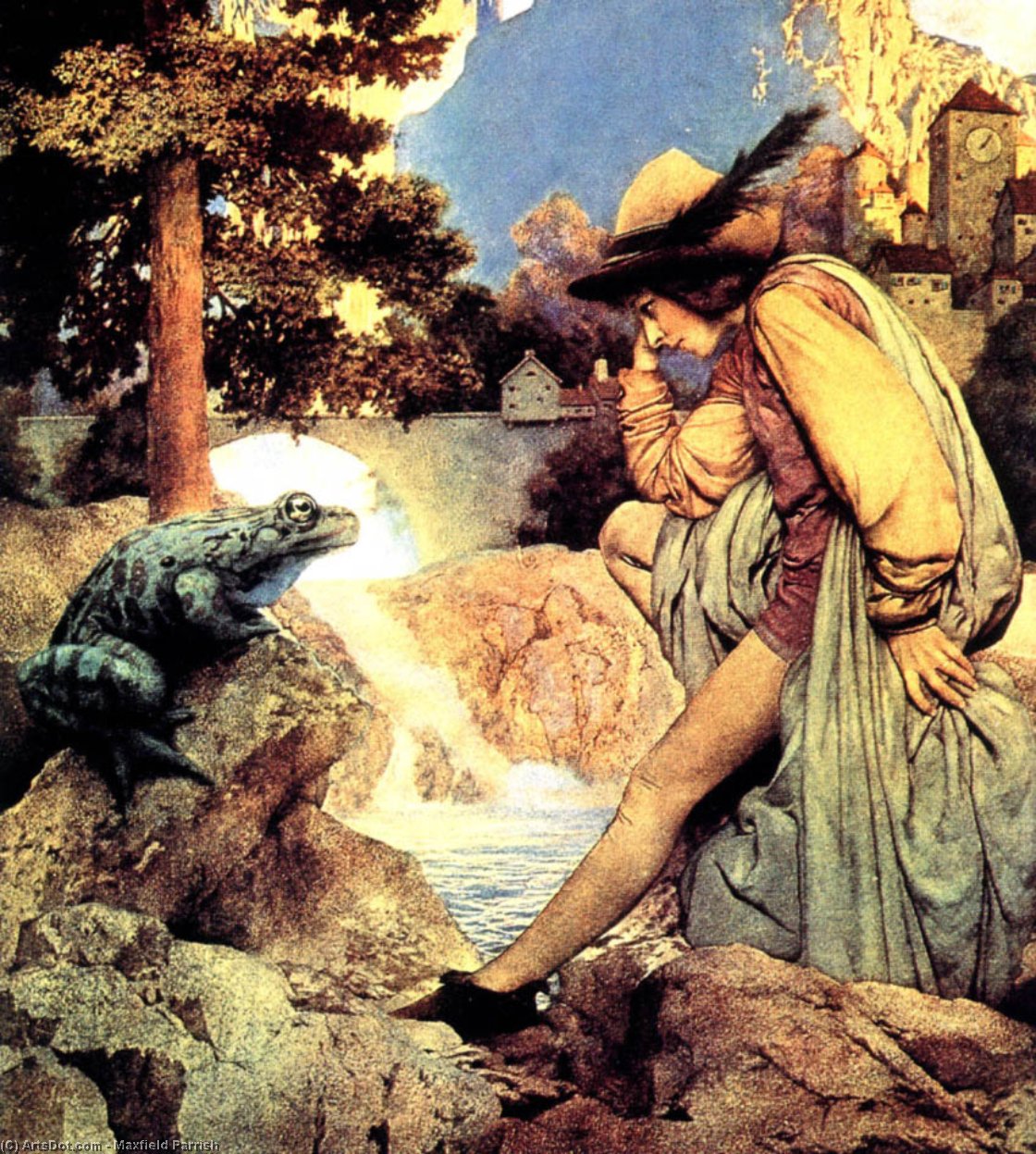 Wikioo.org - The Encyclopedia of Fine Arts - Painting, Artwork by Maxfield Parrish - the frog prince