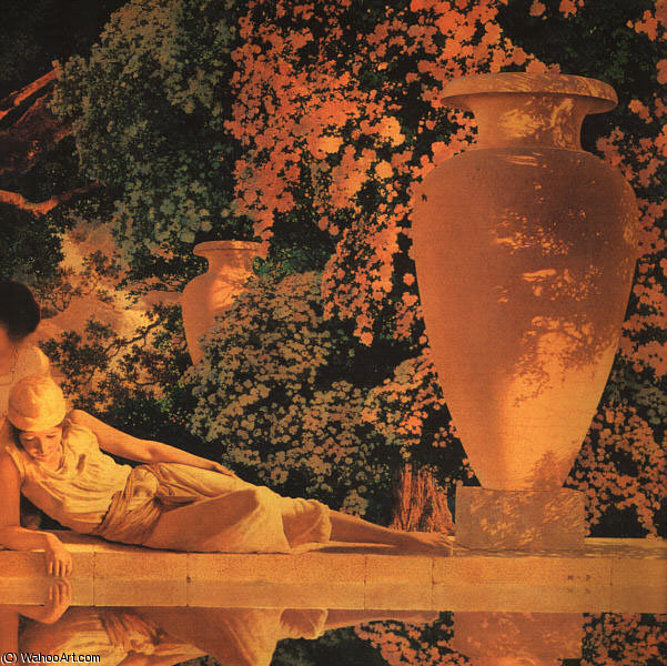 Wikioo.org - The Encyclopedia of Fine Arts - Painting, Artwork by Maxfield Parrish - The Garden of Allah (detail)