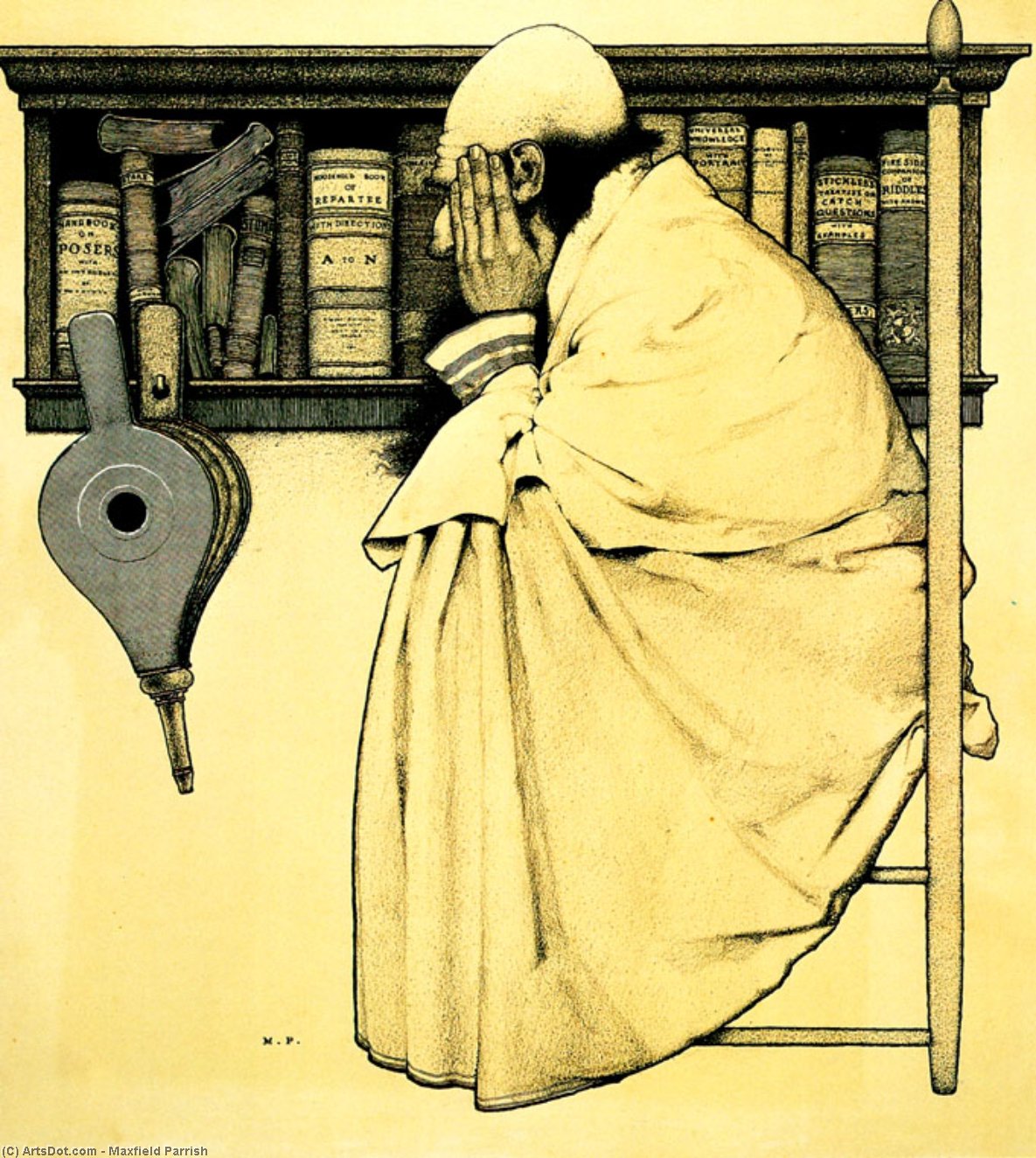 WikiOO.org - Enciklopedija likovnih umjetnosti - Slikarstvo, umjetnička djela Maxfield Parrish - the wondrous wise man
