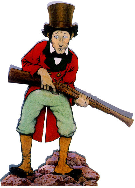 WikiOO.org - Encyclopedia of Fine Arts - Festés, Grafika Maxfield Parrish - There Was a Little Man Who Had a Little Gun