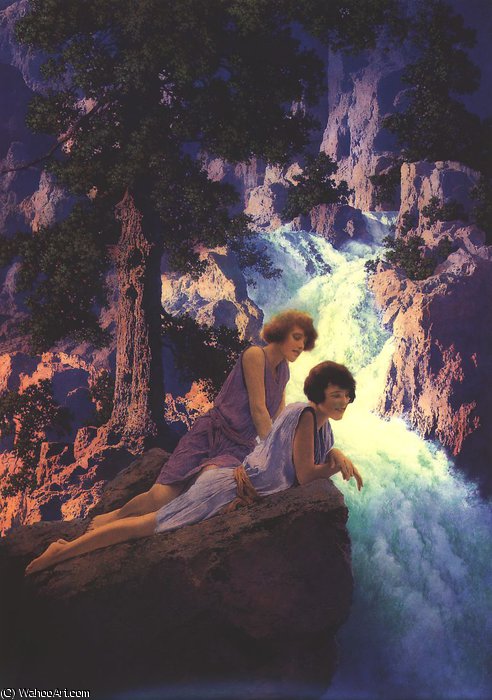 WikiOO.org - Encyclopedia of Fine Arts - Målning, konstverk Maxfield Parrish - waterfall