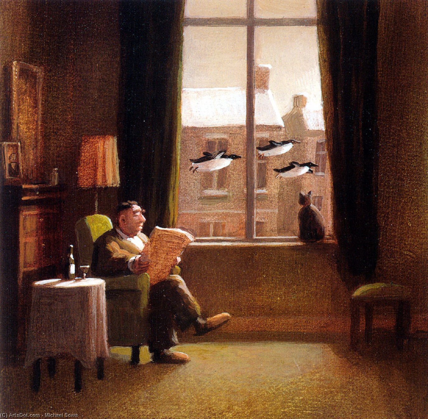 Wikioo.org - The Encyclopedia of Fine Arts - Painting, Artwork by Michael Sowa - february
