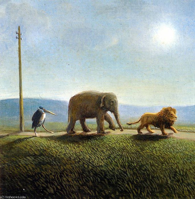 Wikioo.org - The Encyclopedia of Fine Arts - Painting, Artwork by Michael Sowa - on the road