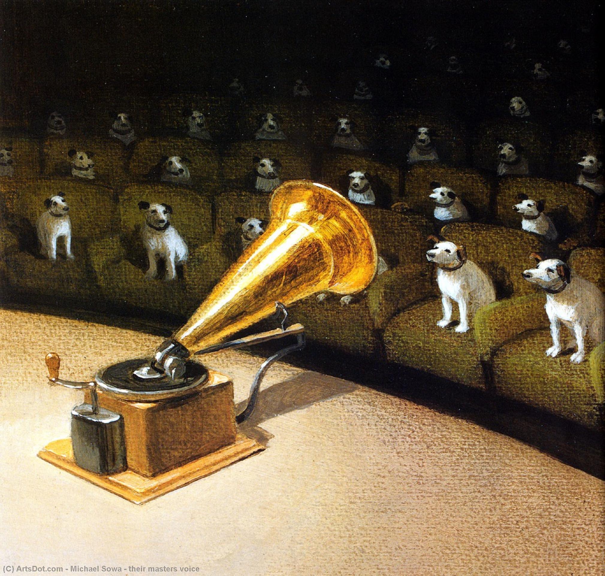 Wikioo.org - The Encyclopedia of Fine Arts - Painting, Artwork by Michael Sowa - their masters voice