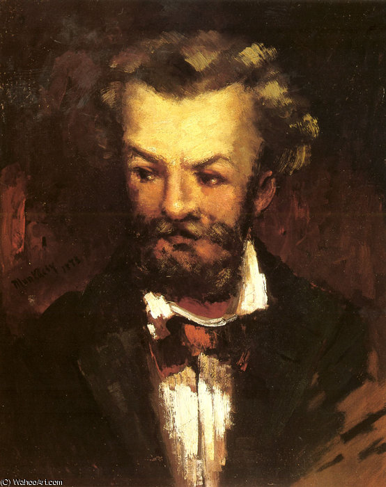 Wikioo.org - The Encyclopedia of Fine Arts - Painting, Artwork by Mihaly Munkacsy - a self portrait of the artist