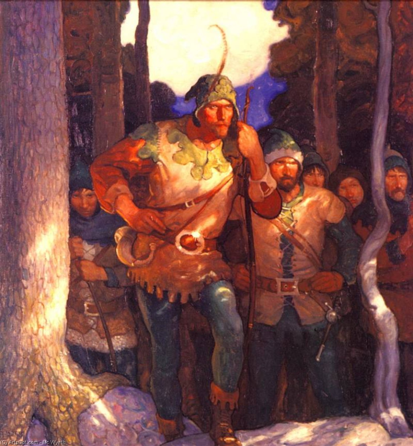 WikiOO.org - Enciklopedija likovnih umjetnosti - Slikarstvo, umjetnička djela Nc Wyeth - Robin Hood the Men of Greenwood