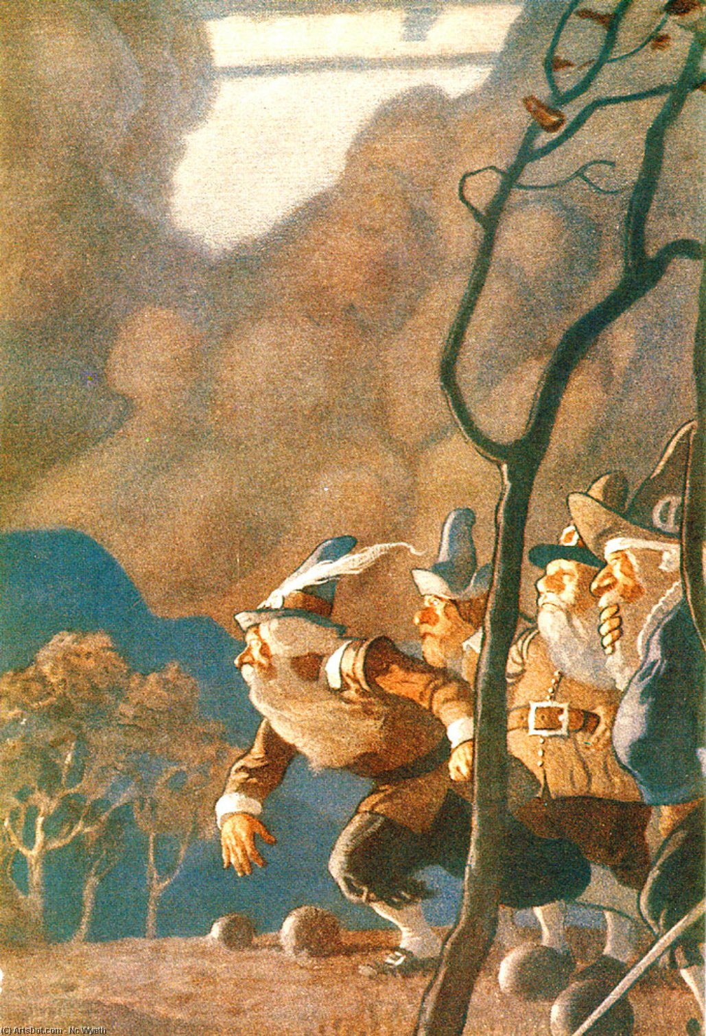 Wikioo.org - The Encyclopedia of Fine Arts - Painting, Artwork by Nc Wyeth - the wee folk