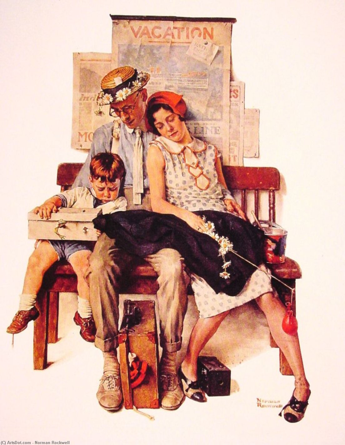 Wikioo.org – L'Enciclopedia delle Belle Arti - Pittura, Opere di Norman Rockwell - casa di famiglia da  vacanza