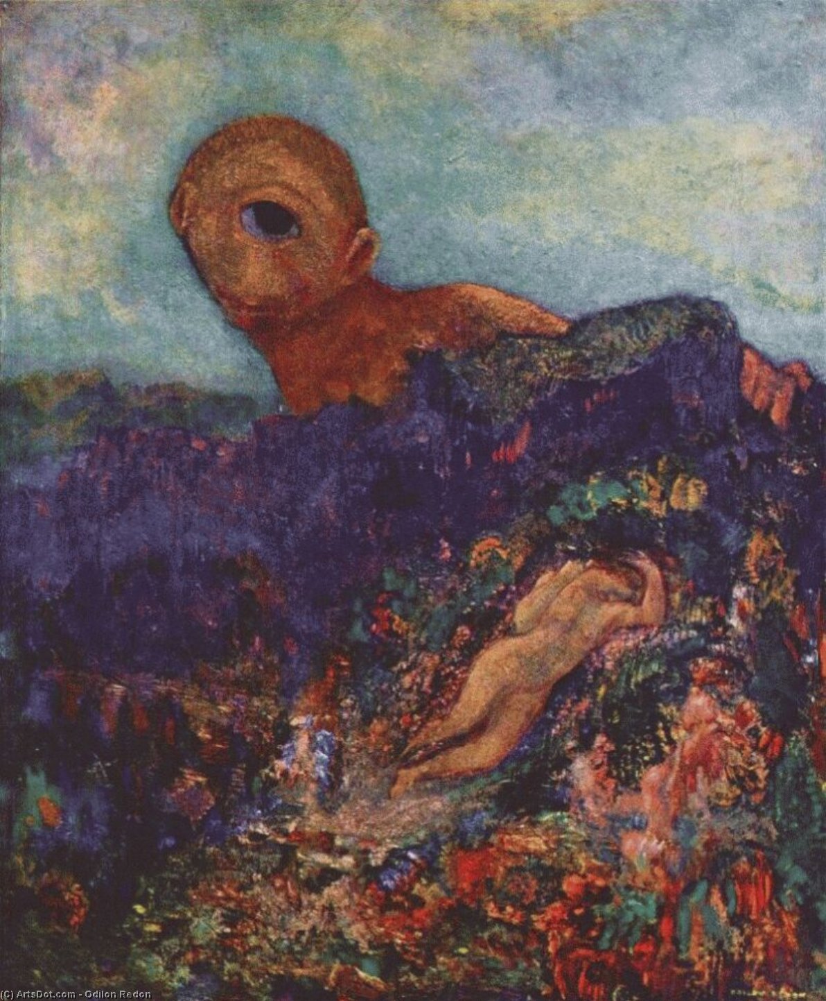 Wikioo.org - The Encyclopedia of Fine Arts - Painting, Artwork by Odilon Redon - cyclops