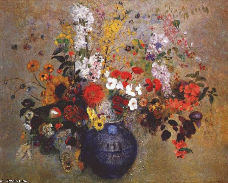 Wikioo.org – La Enciclopedia de las Bellas Artes - Pintura, Obras de arte de Odilon Redon - flores