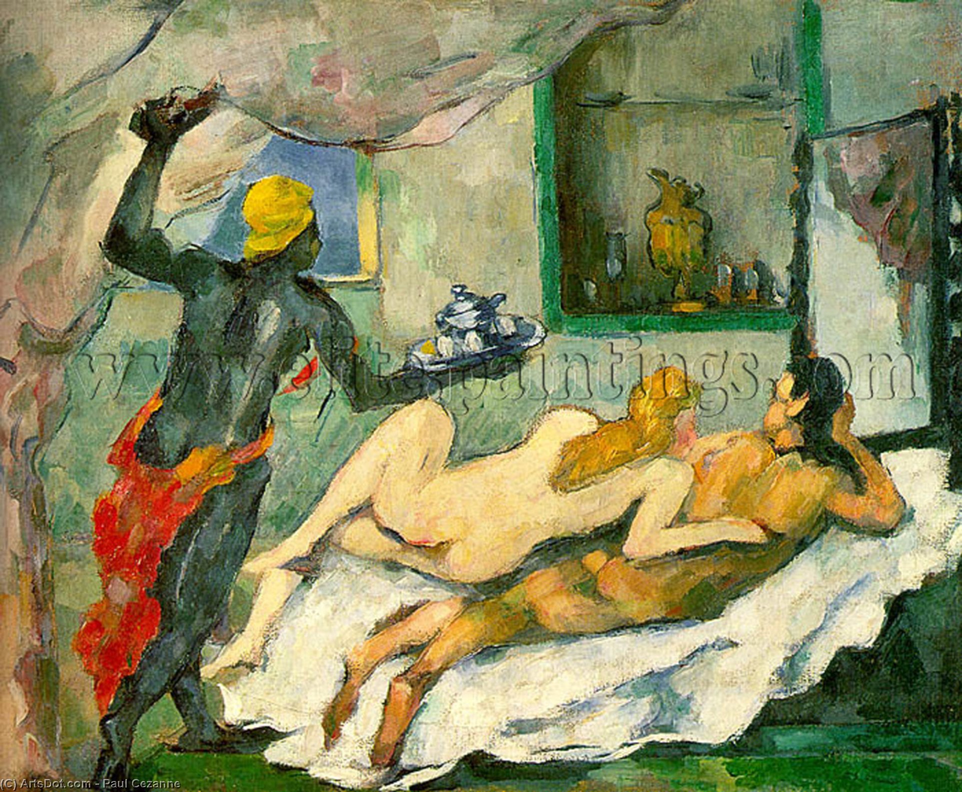 Wikioo.org - The Encyclopedia of Fine Arts - Painting, Artwork by Paul Cezanne - Afternoon in Naples (Rum Punch ) -