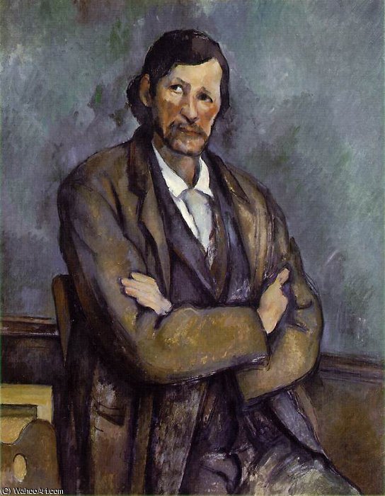Wikioo.org - The Encyclopedia of Fine Arts - Painting, Artwork by Paul Cezanne - Man with Crossed Arms