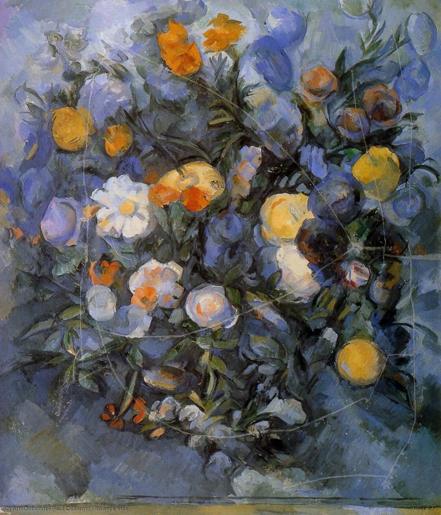 Wikioo.org - The Encyclopedia of Fine Arts - Painting, Artwork by Paul Cezanne - flowers sun