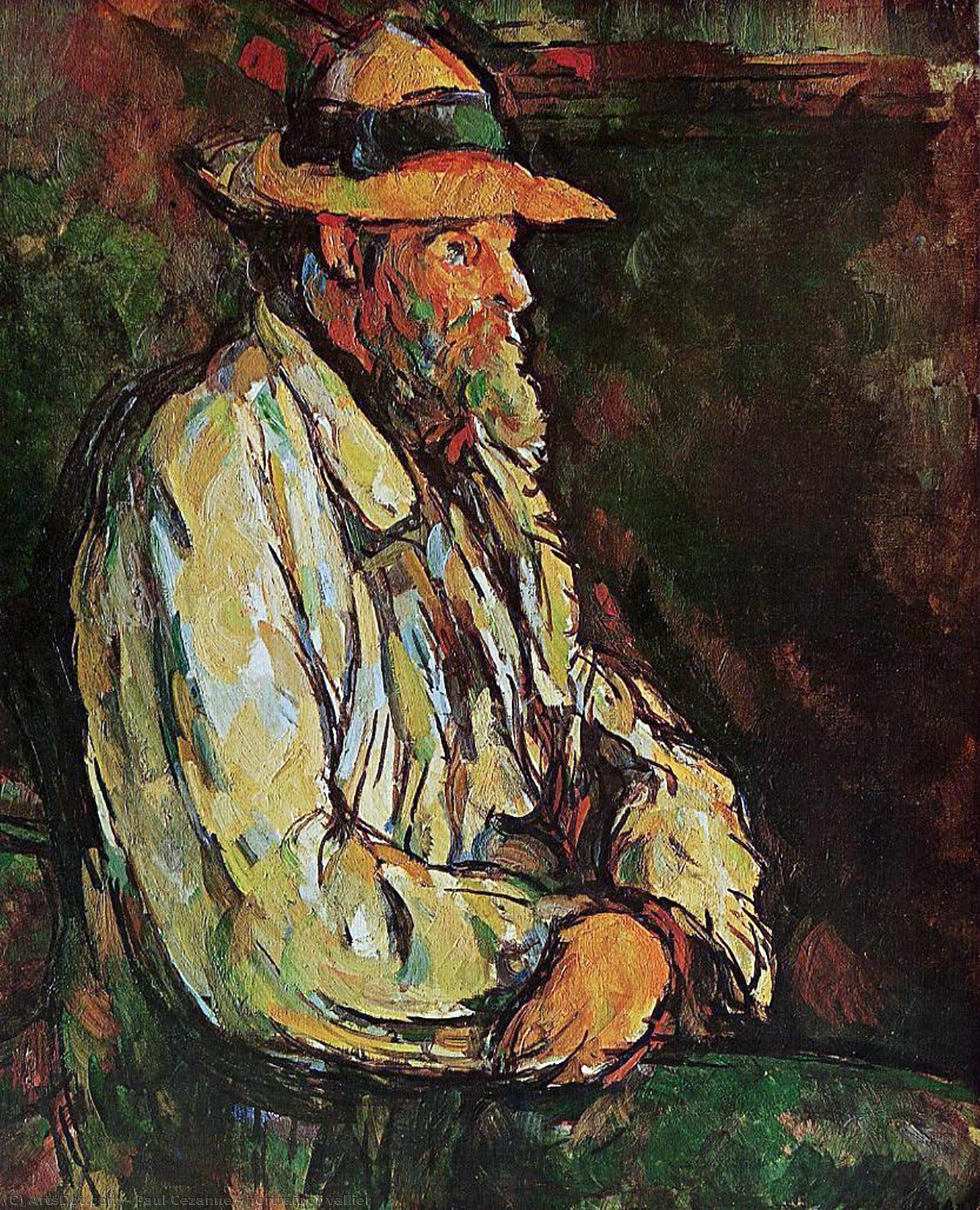Wikioo.org – La Enciclopedia de las Bellas Artes - Pintura, Obras de arte de Paul Cezanne - Retrato de Vallier