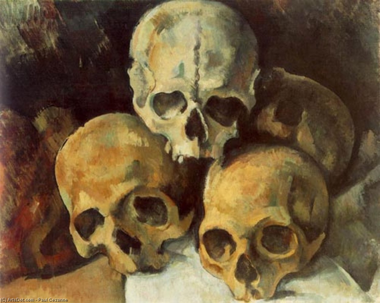 Wikioo.org - The Encyclopedia of Fine Arts - Painting, Artwork by Paul Cezanne - pyramid of skulls